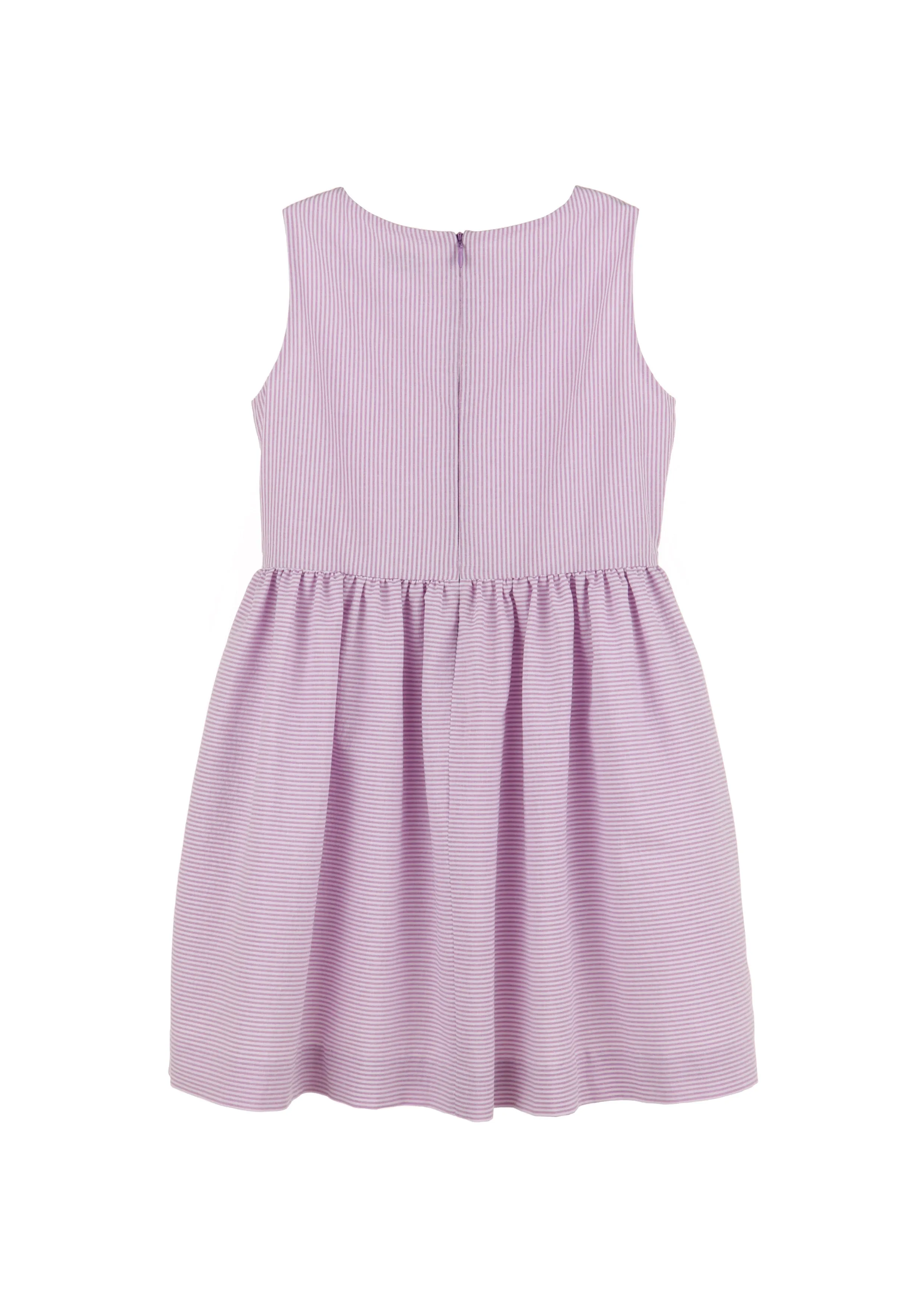 Lilac Seersucker Lunch Date Dress