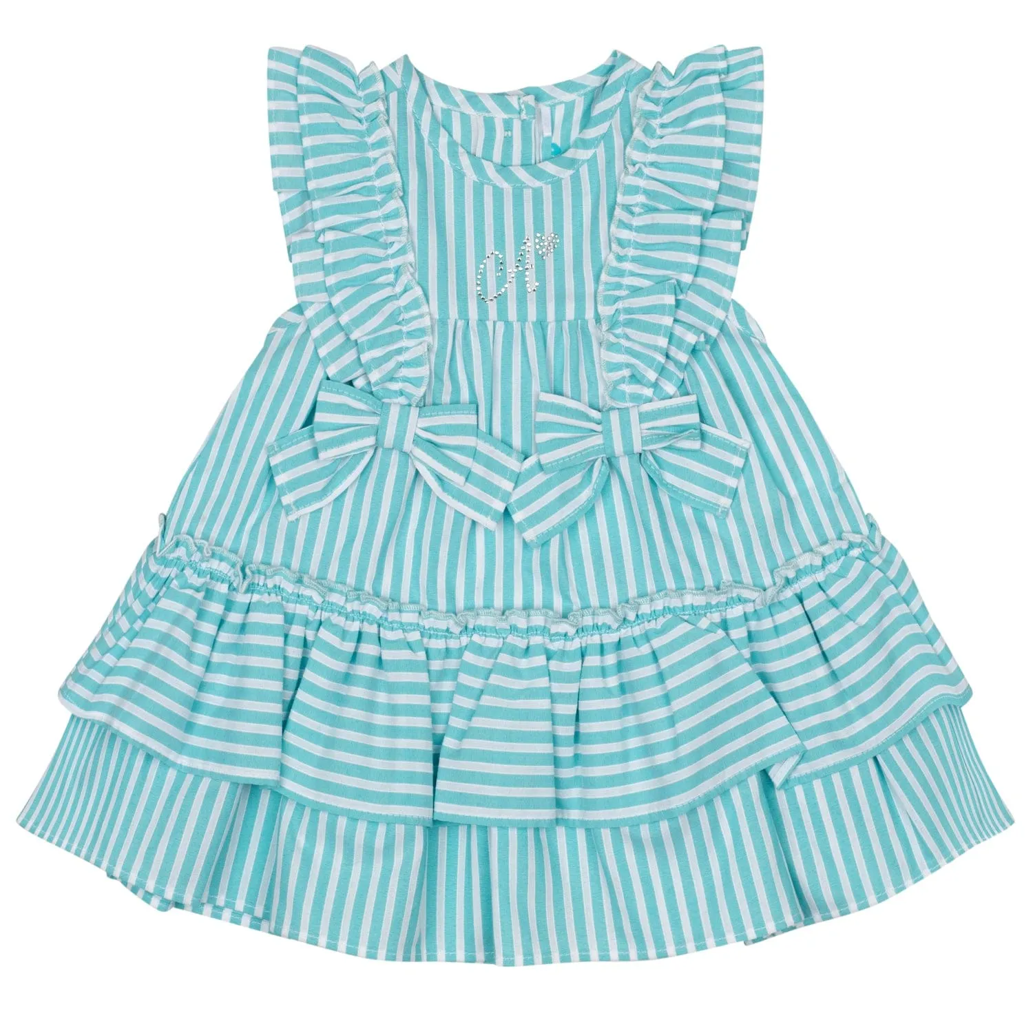 LITTLE A - Kourtney Little Fish Seersucker Dress - Aruba Blue