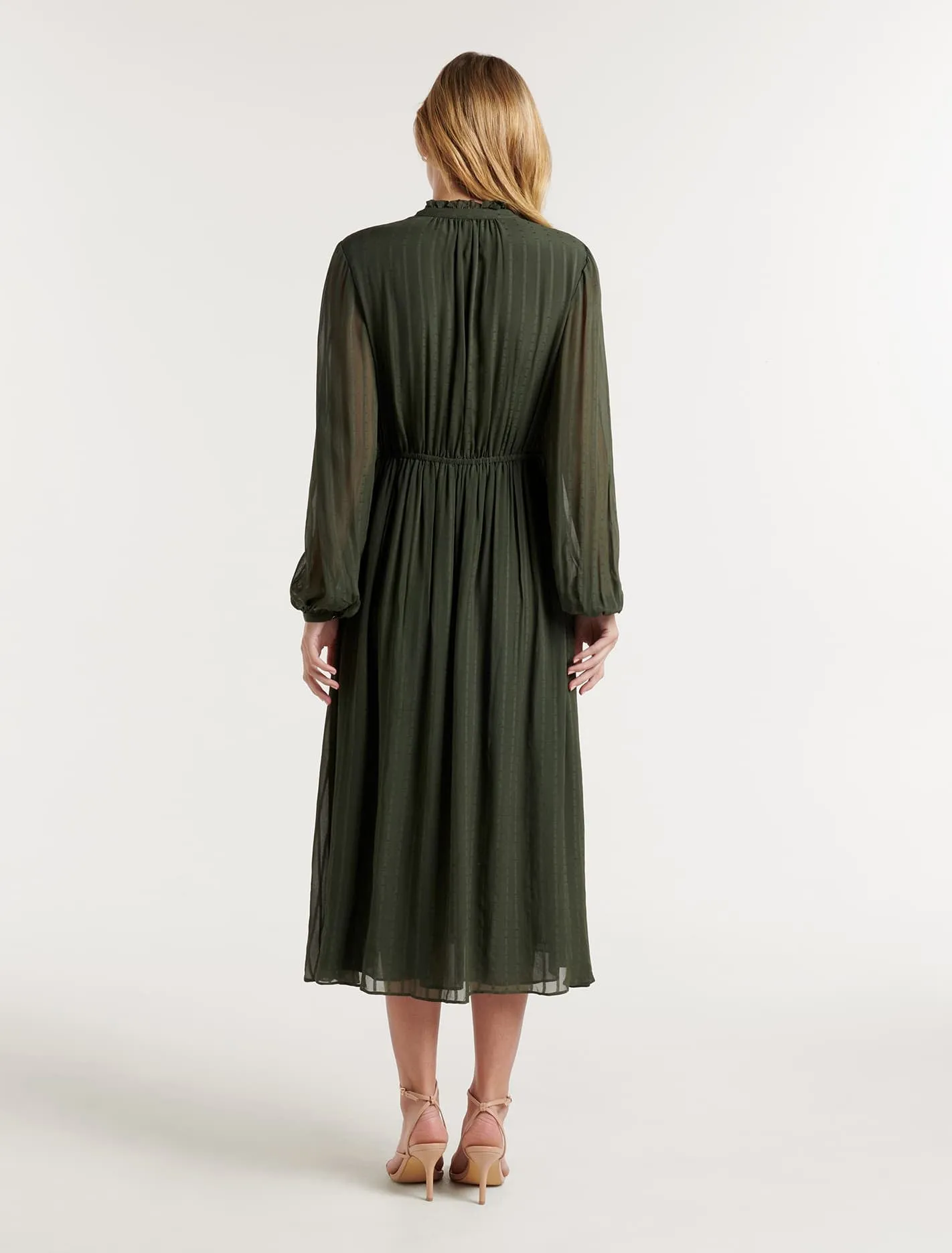 Liza Shirred Midi Dress