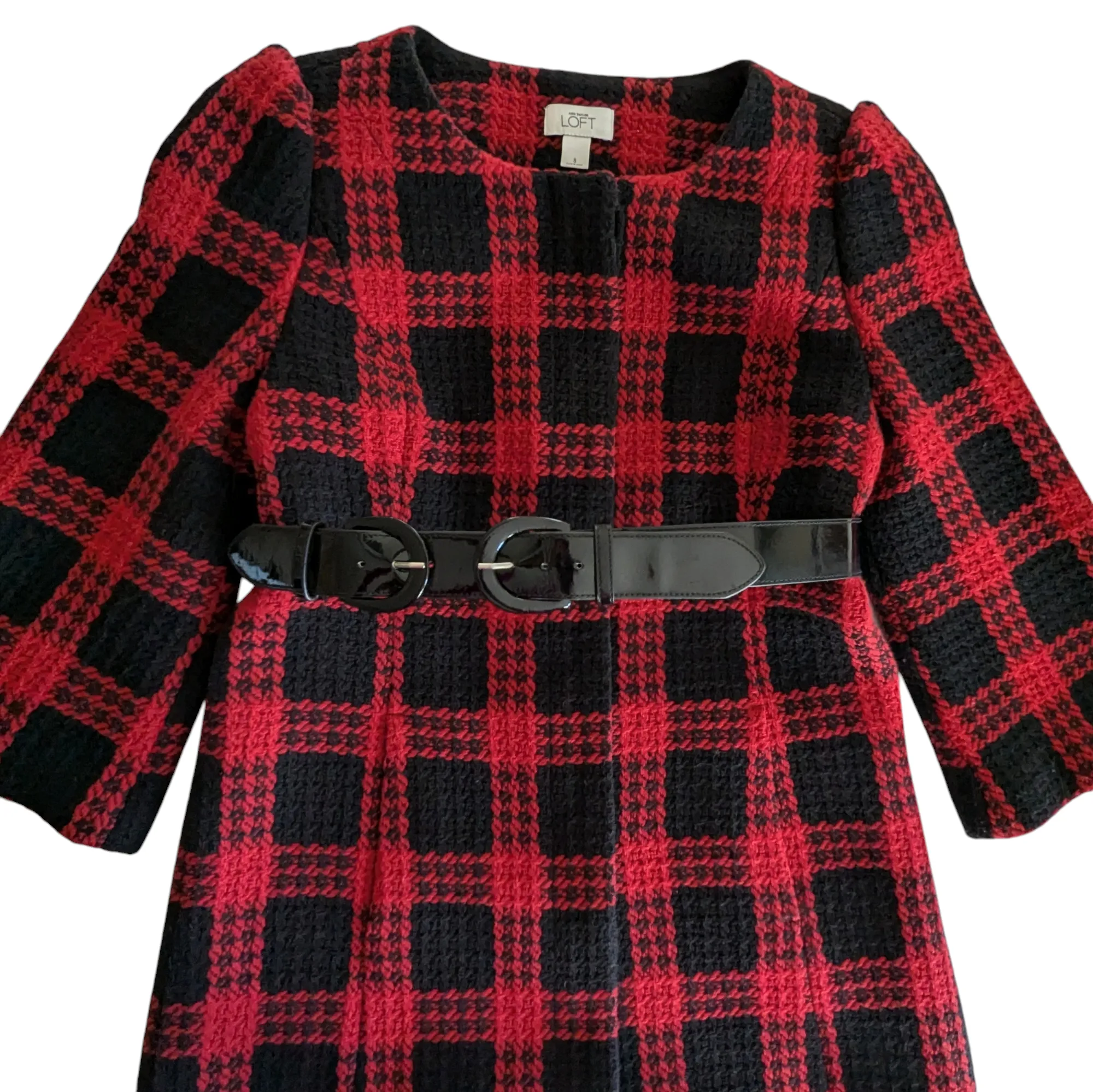 LOFT Plaid Coat Size 8