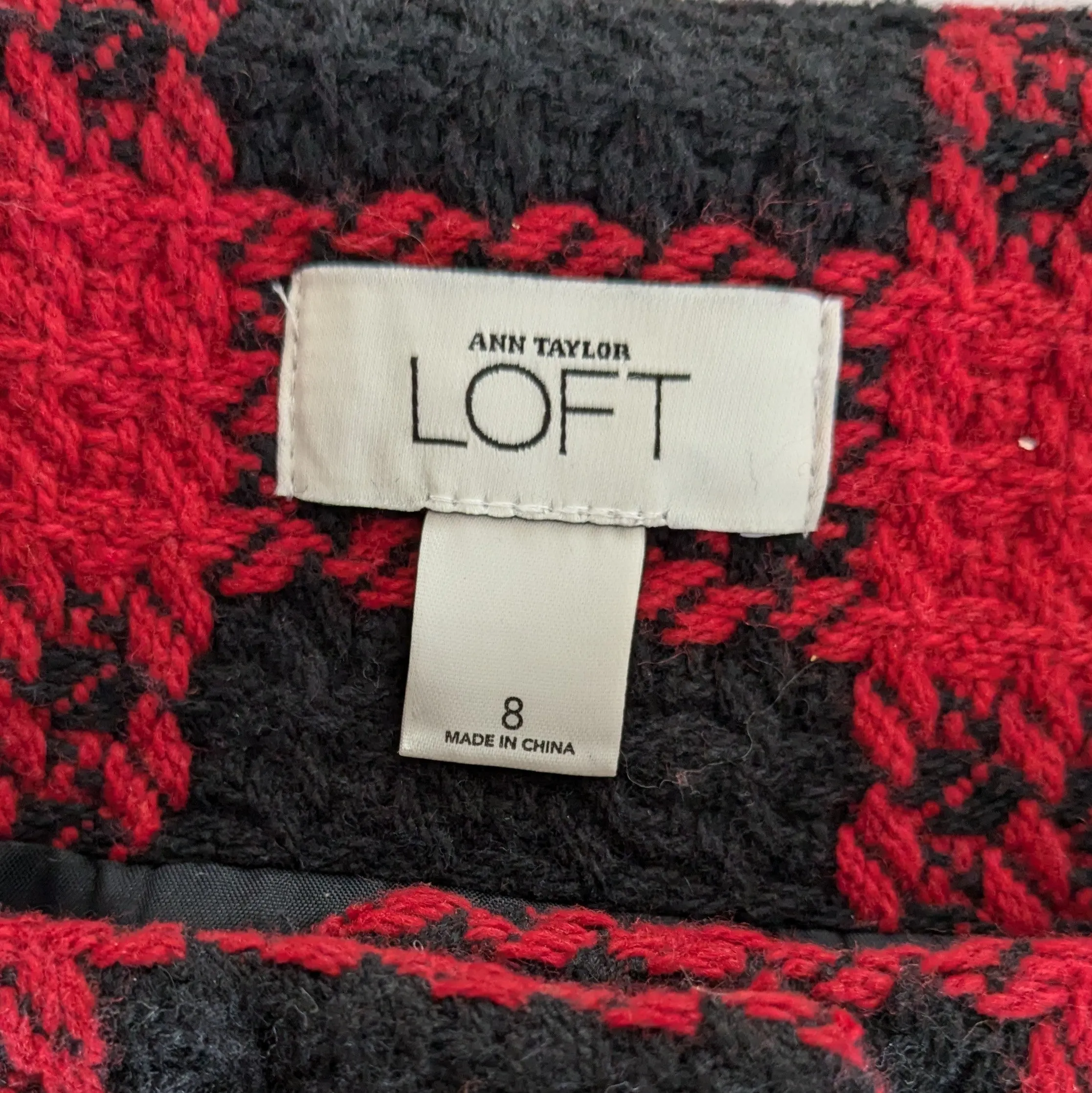 LOFT Plaid Coat Size 8