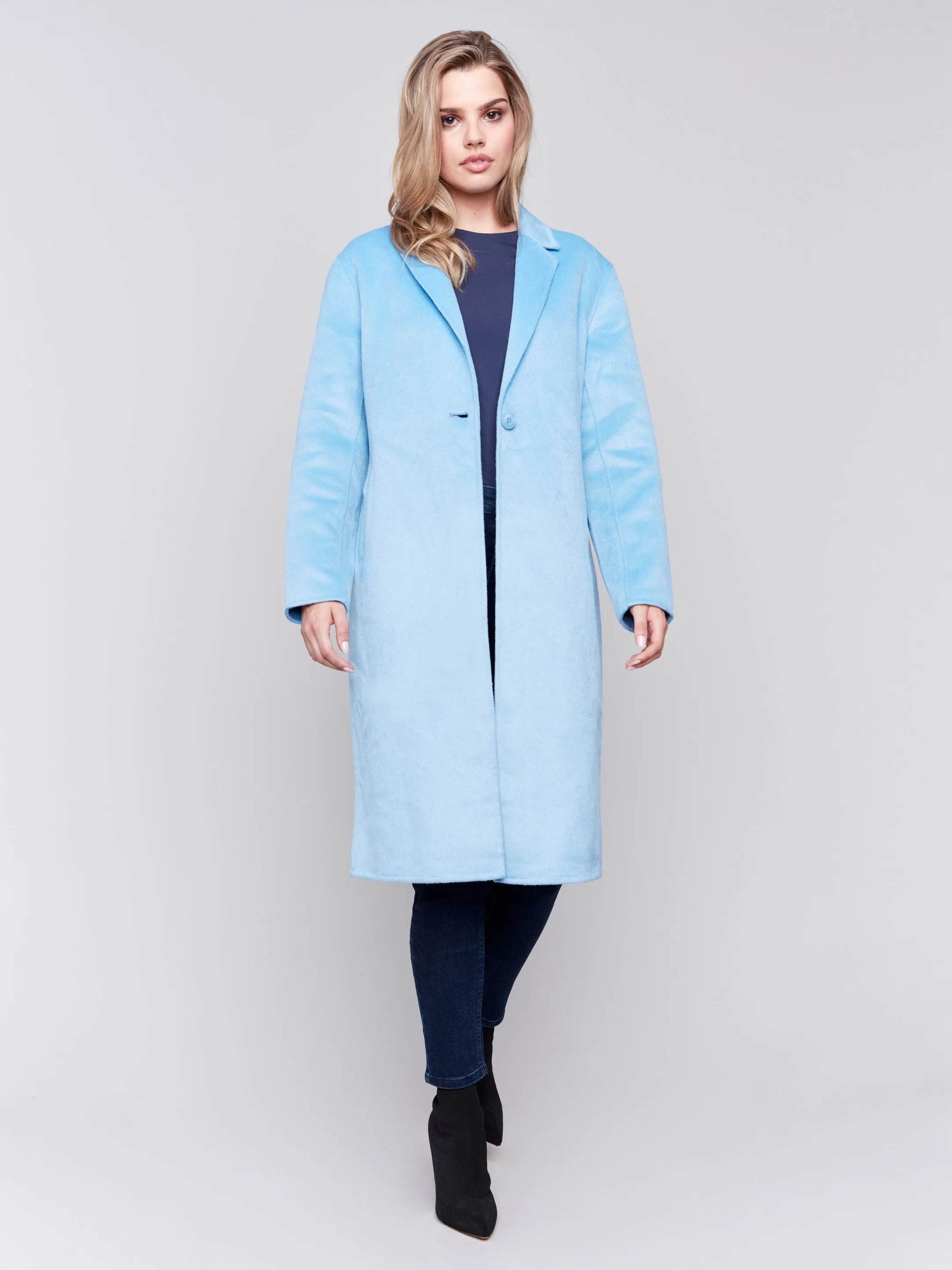 Long Double-Faced Wool Coat - Frost