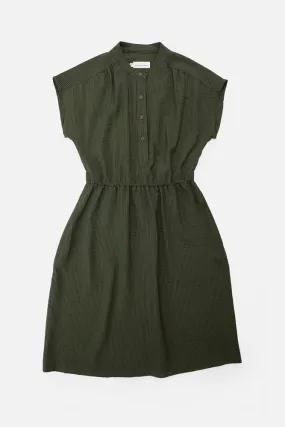 Lorane Dress / Olive Seersucker