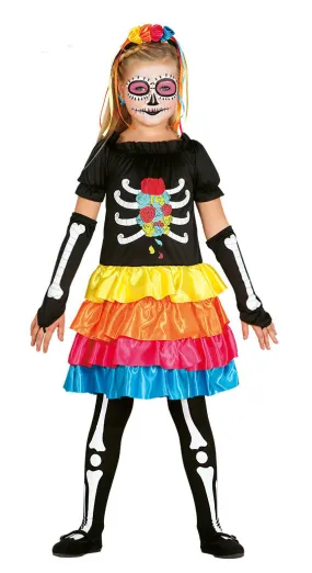 Mexican Day Of The Dead Costume Girls