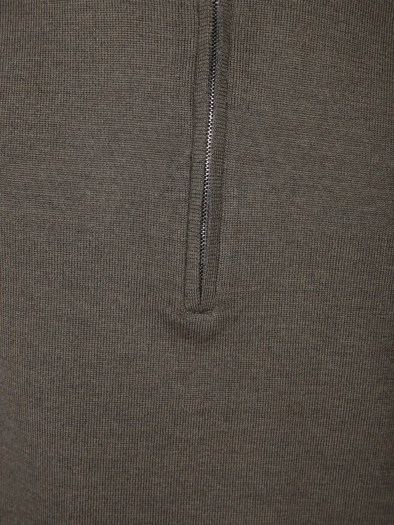 Mid-zip military green pullover