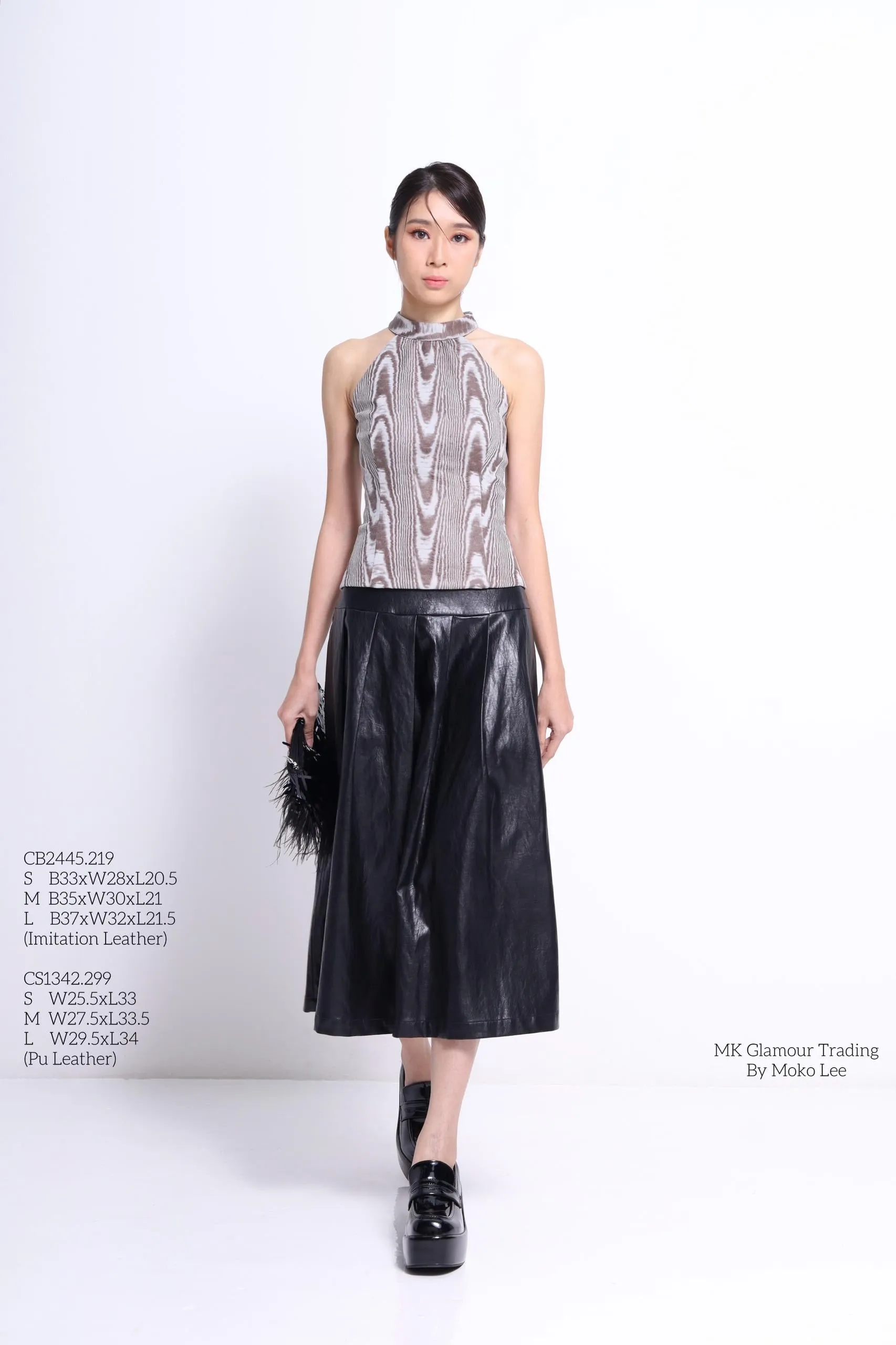 Mina Faux Leather Aline Skirt