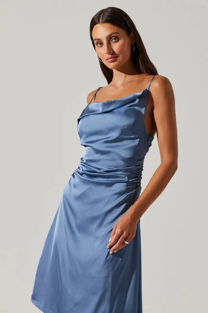 Mirie Cowl Neck Midi Dress