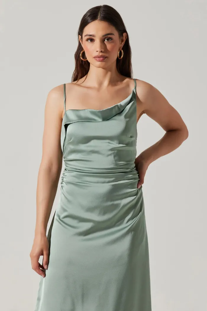 Mirie Cowl Neck Midi Dress