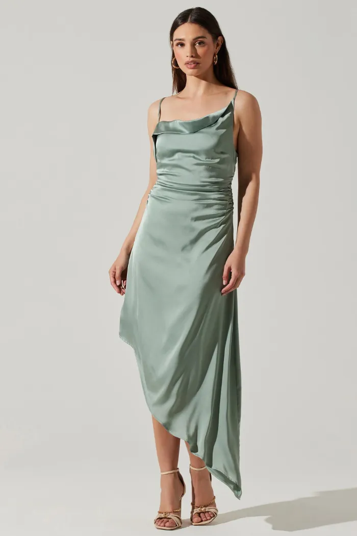 Mirie Cowl Neck Midi Dress