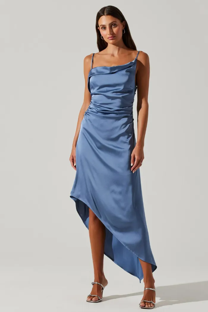 Mirie Cowl Neck Midi Dress