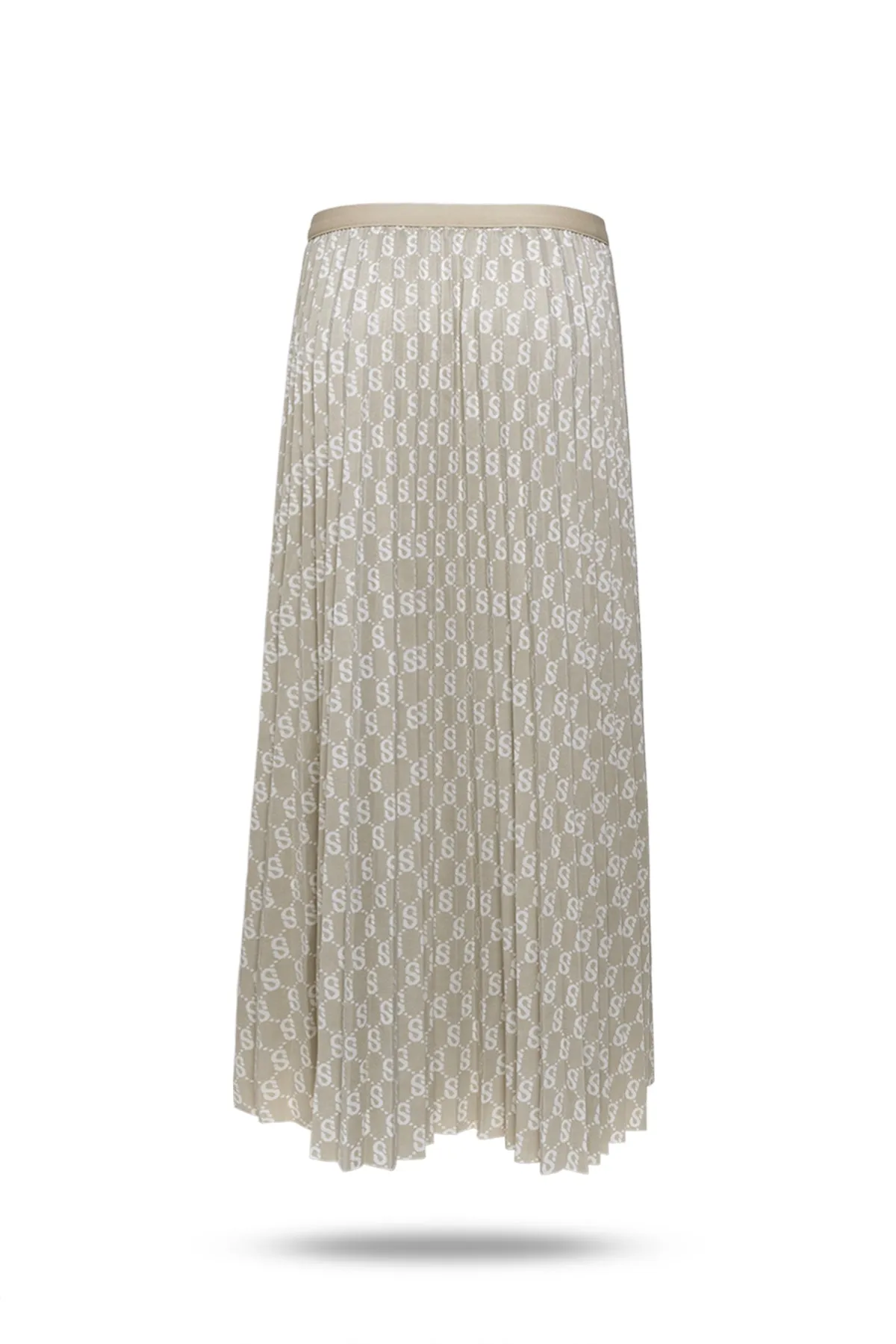 Monogram Pleated Skirt - Cloud Bread