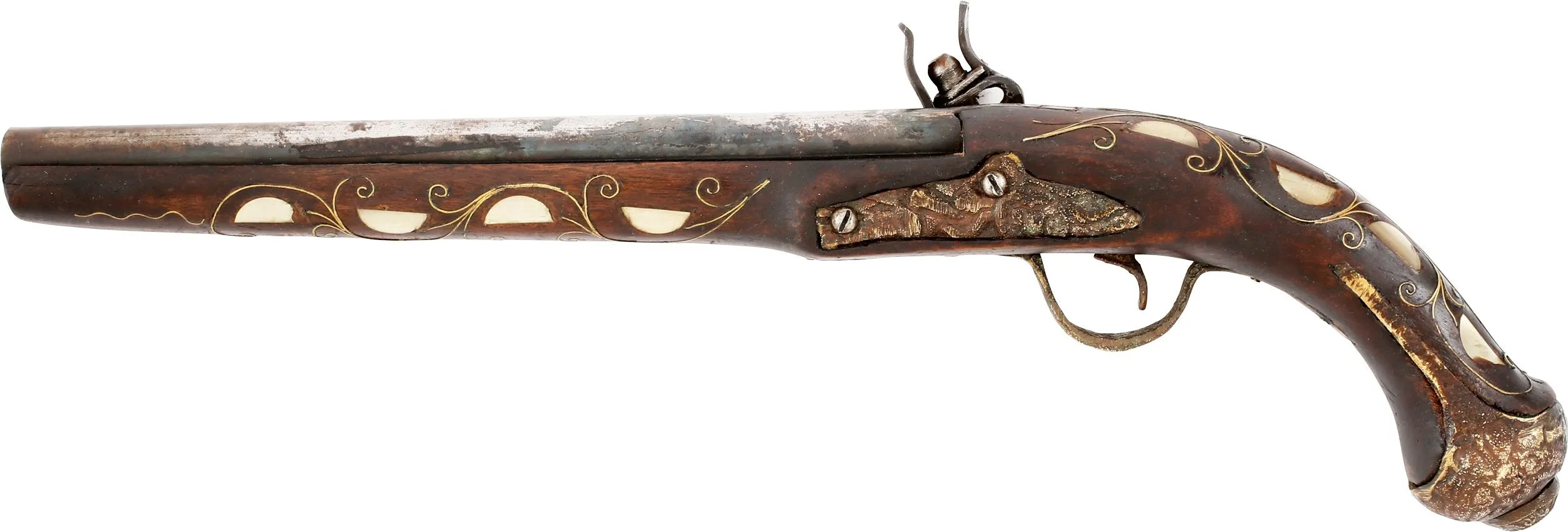 NORTH AFRICAN FLINTLOCK PISTOL FOR TRADITIONAL DRESS