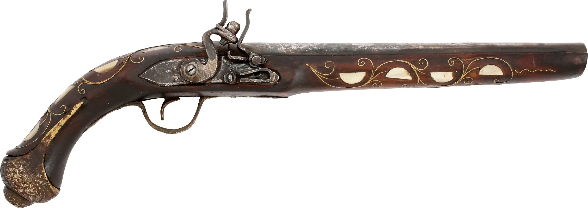 NORTH AFRICAN FLINTLOCK PISTOL FOR TRADITIONAL DRESS