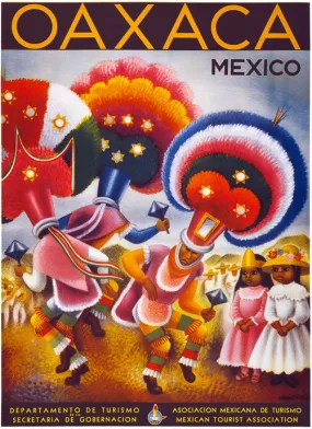 Oaxaca Mexico Vintage Travel Poster