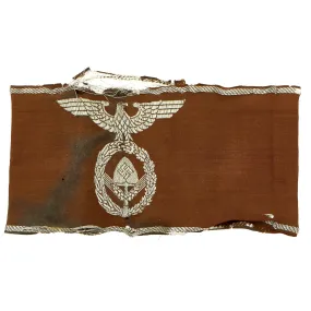 Original German WWII Service Worn RAD Labor Service Officer's Armband - Reichsarbeitsdienst