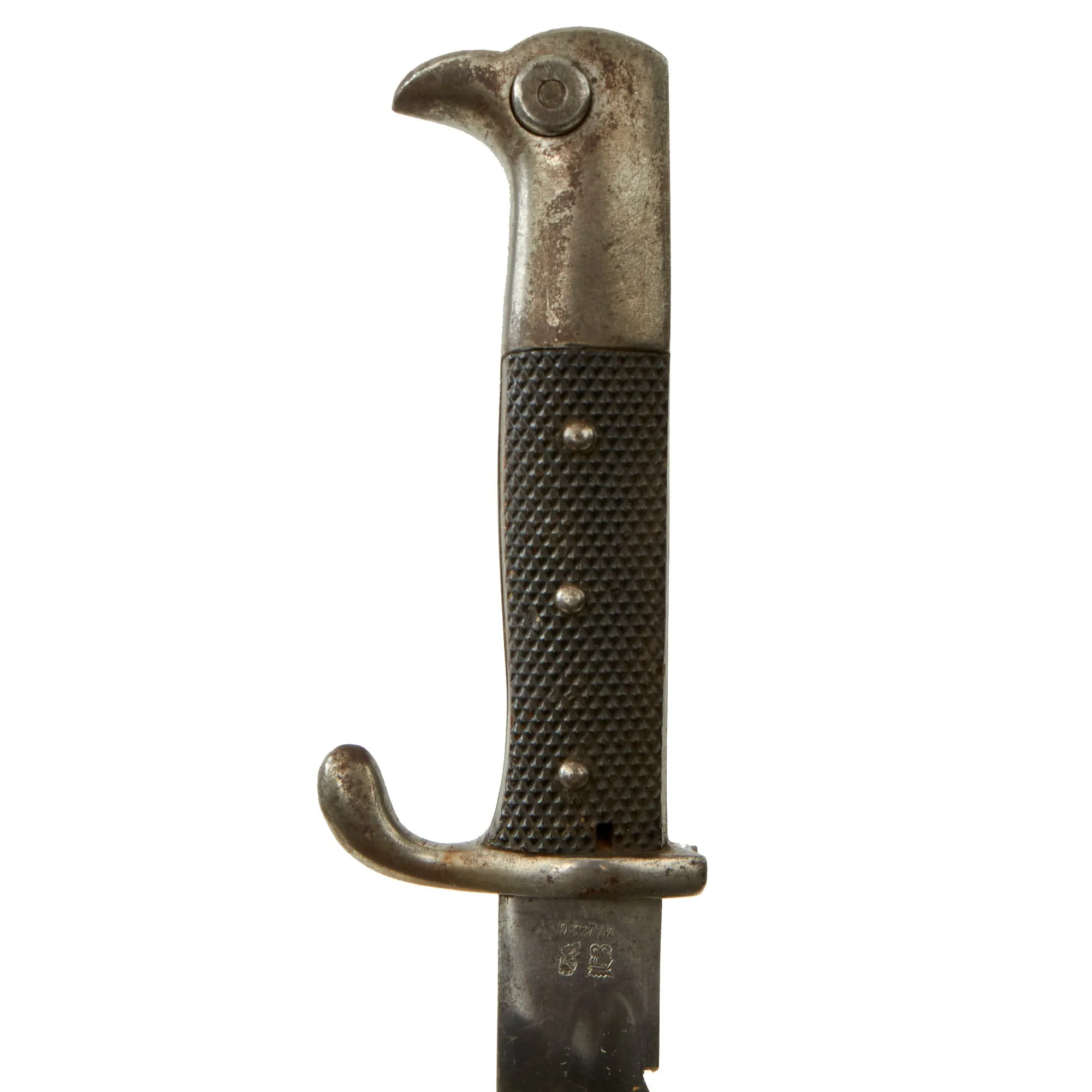 Original Imperial German WWI Kurzes Seitengewehr M1898/05 Sawback Dress Bayonet by WKC with Scabbard & 1917 Dated Frog