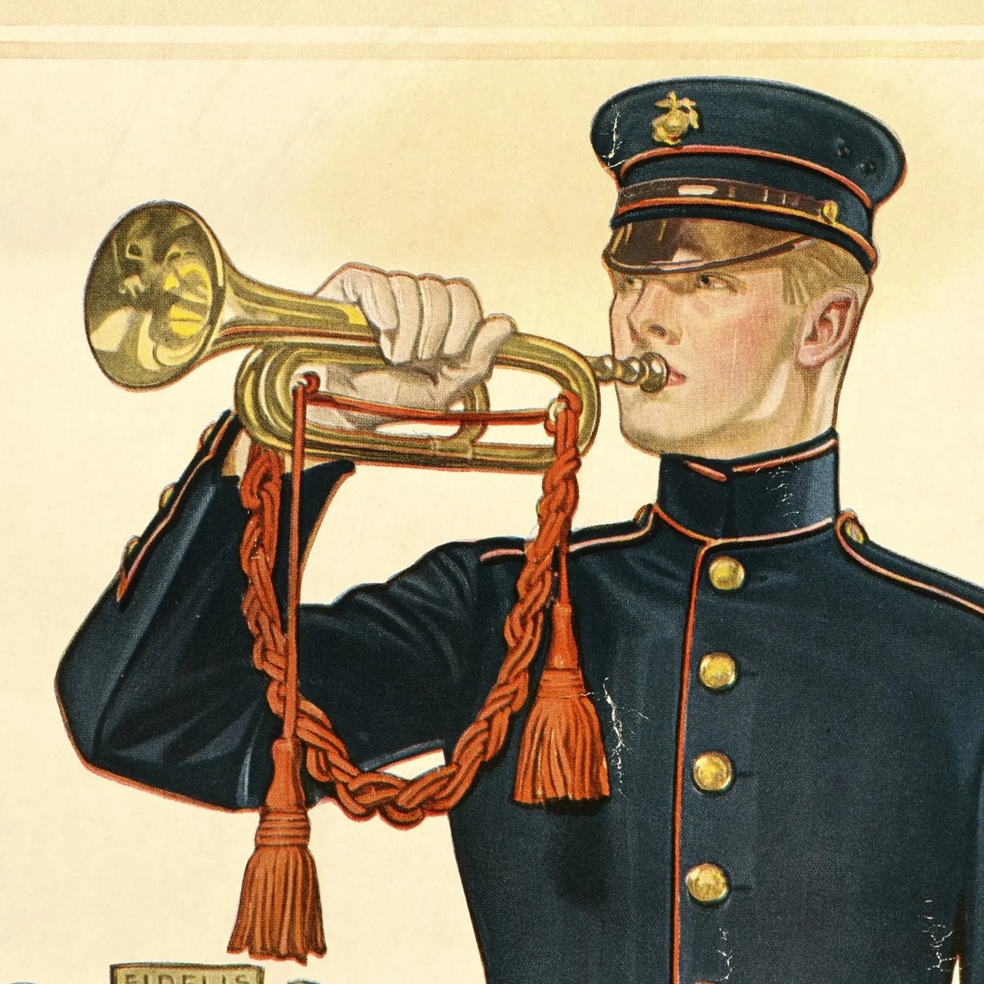 Original U.S. WWI Recruitment Poster - U.S. Marines - An Opportunity To See The World