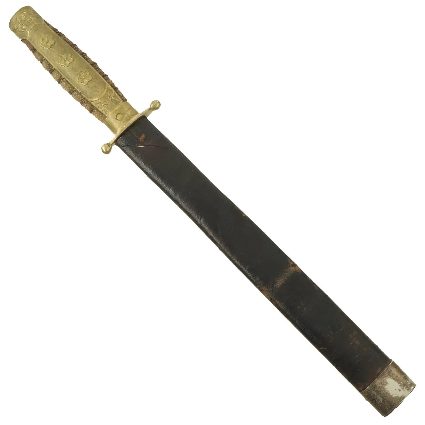 Original WWII Chinese National Revolutionary Army Officer Dagger with Replacement Scabbard - Kuomintang