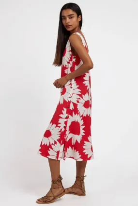 Orinda Sundaisy Midi Sundress In Red By Louche