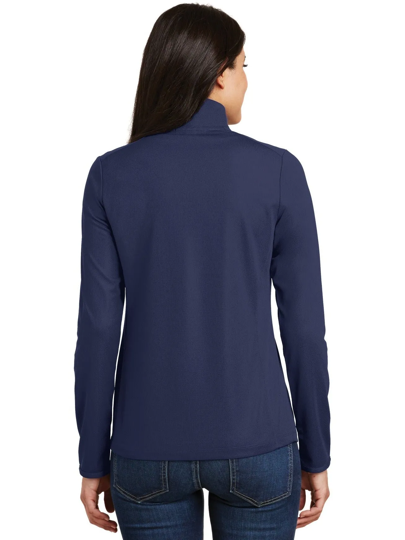 OUTLET-Port Authority Ladies Pinpoint Mesh 1/2-Zip