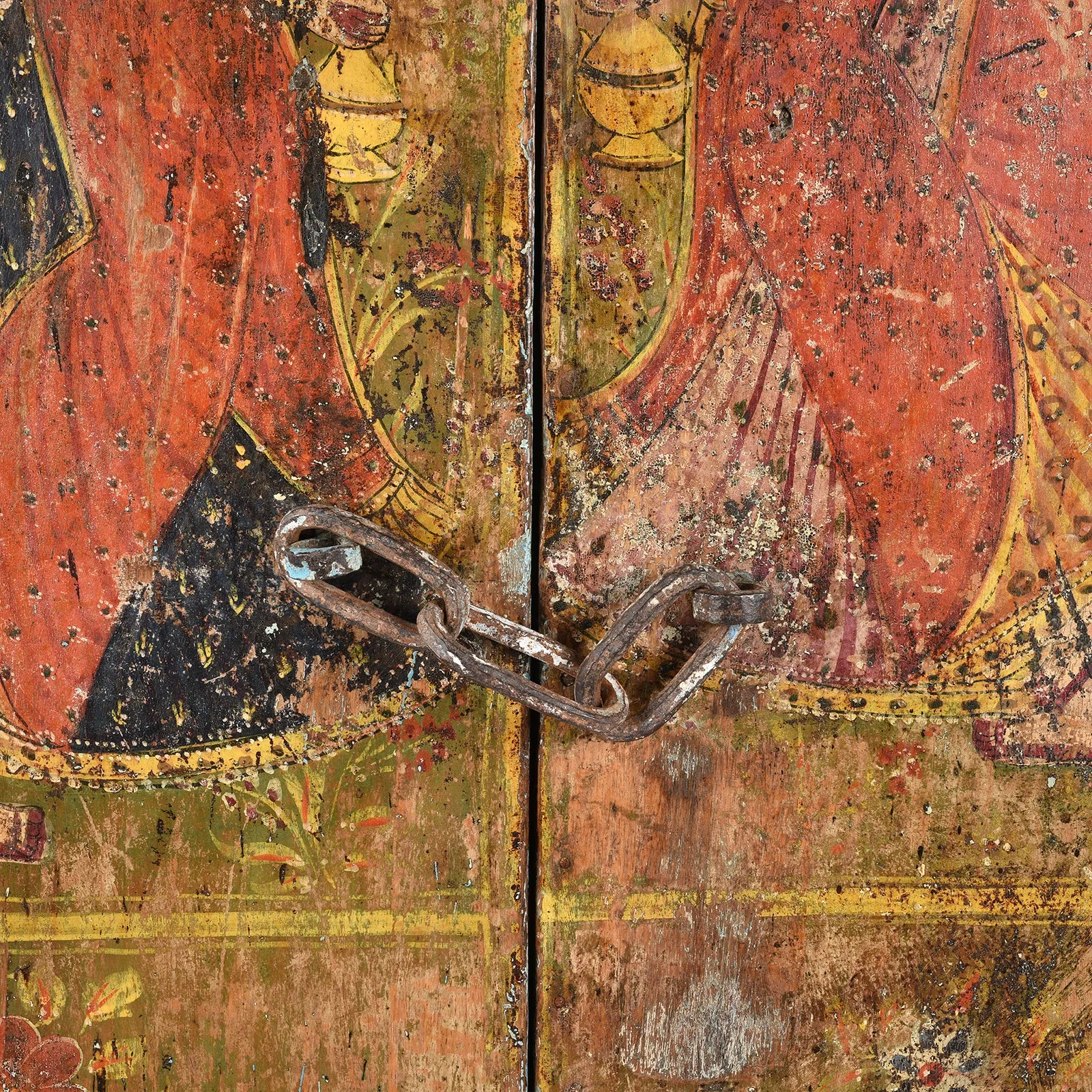 Painted Doors From Bundi - 18th Century