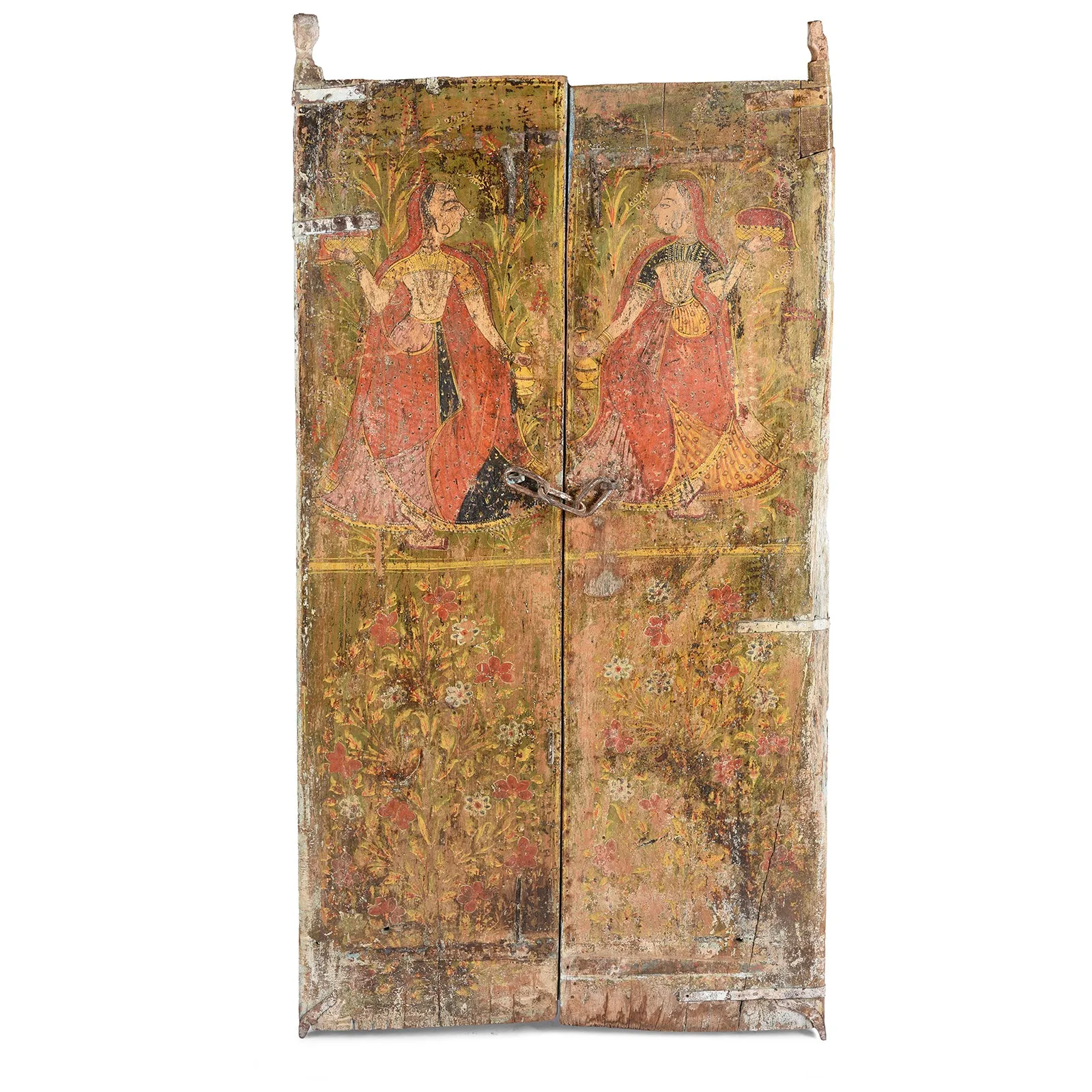 Painted Doors From Bundi - 18th Century