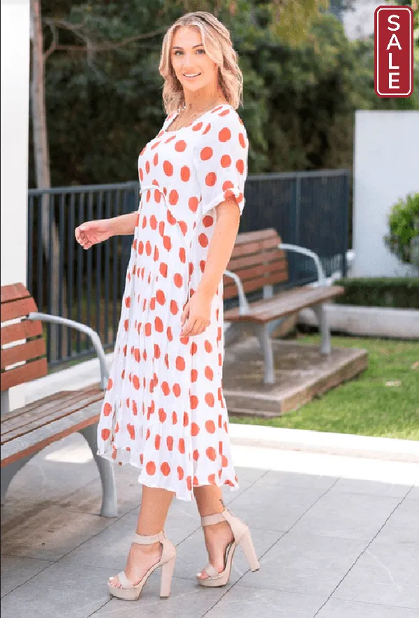 Panel Dress- Rust Spot