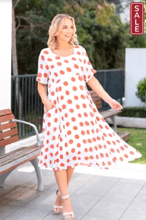 Panel Dress- Rust Spot