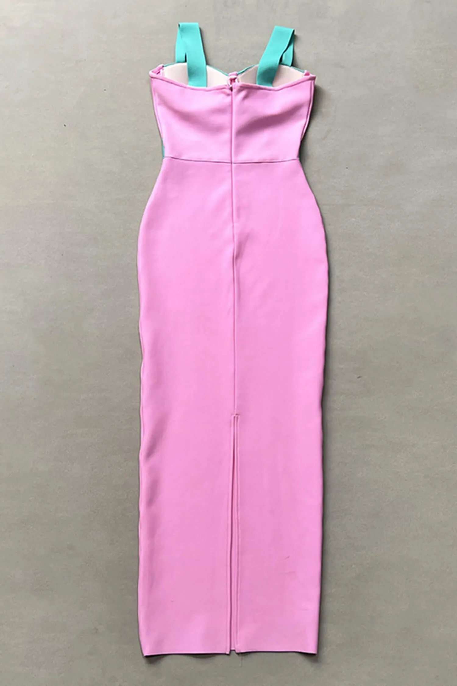 Pink Bandage Bodycon Maxi Dress