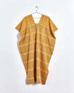 Pippa Holt 'midi kaftan no.27', ochre & brown, one size