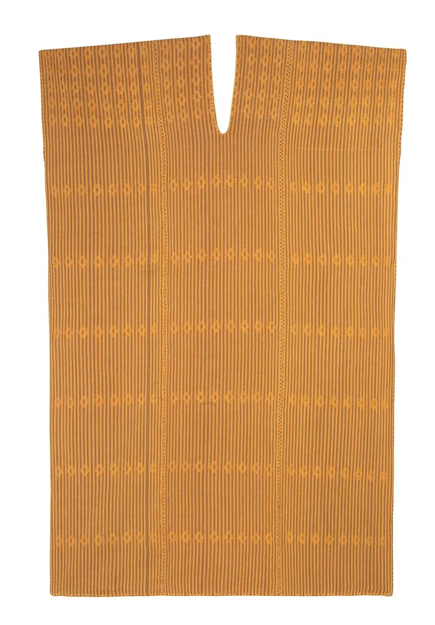 Pippa Holt 'midi kaftan no.27', ochre & brown, one size