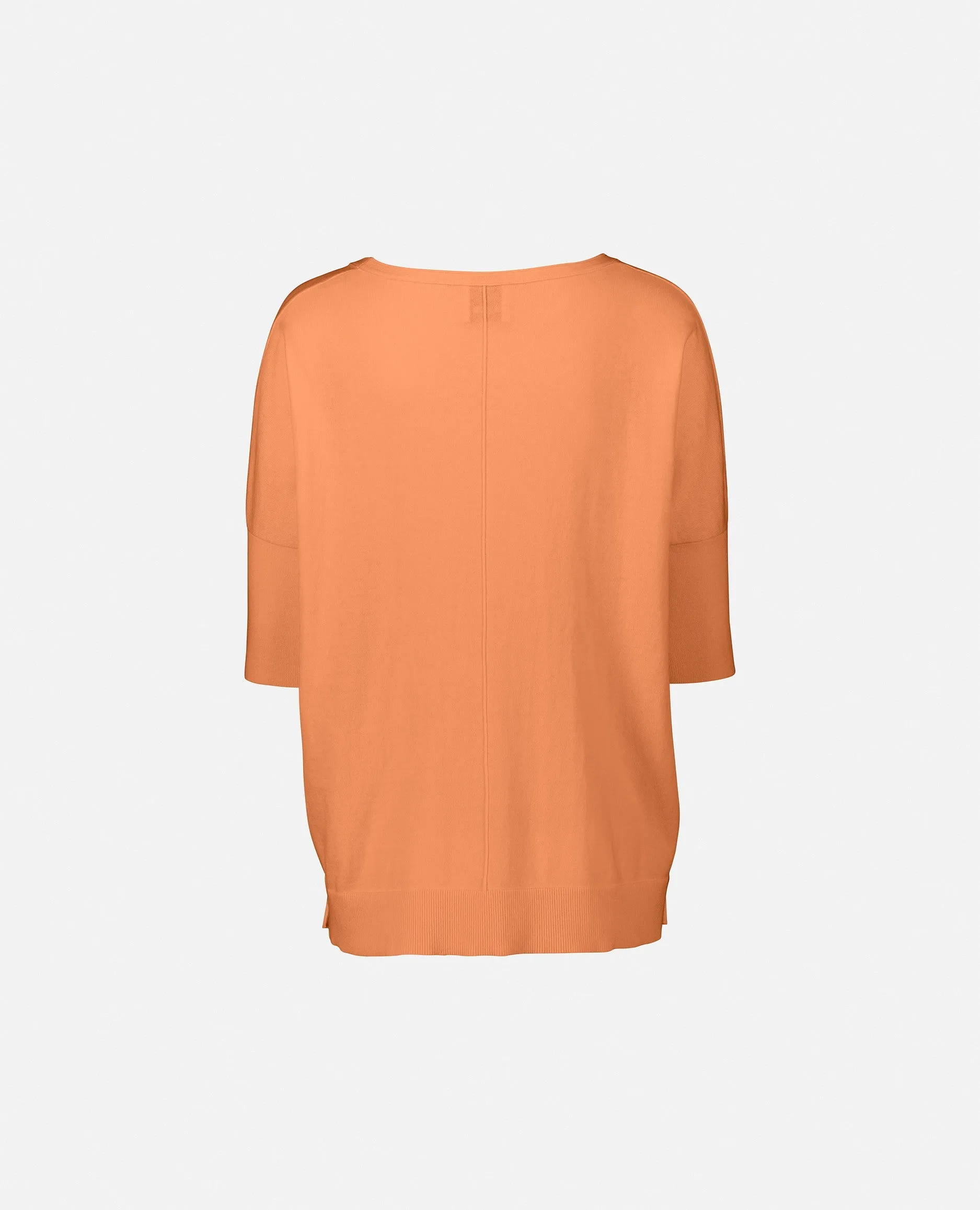 Pullover aus BaumCashmere-Mischung in Orange - Taillierter Schnitt