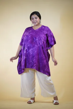 Purple Rayon TieDyeKurta - Amethyst