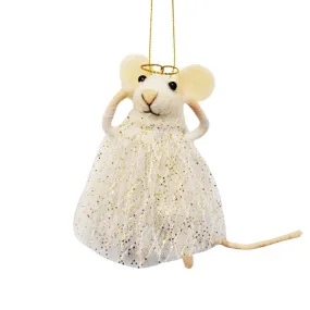 "Angel Annie" Felt Mouse Ornament