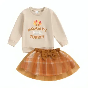 "Mommy's Little Turkey" Tulle Skirt Set