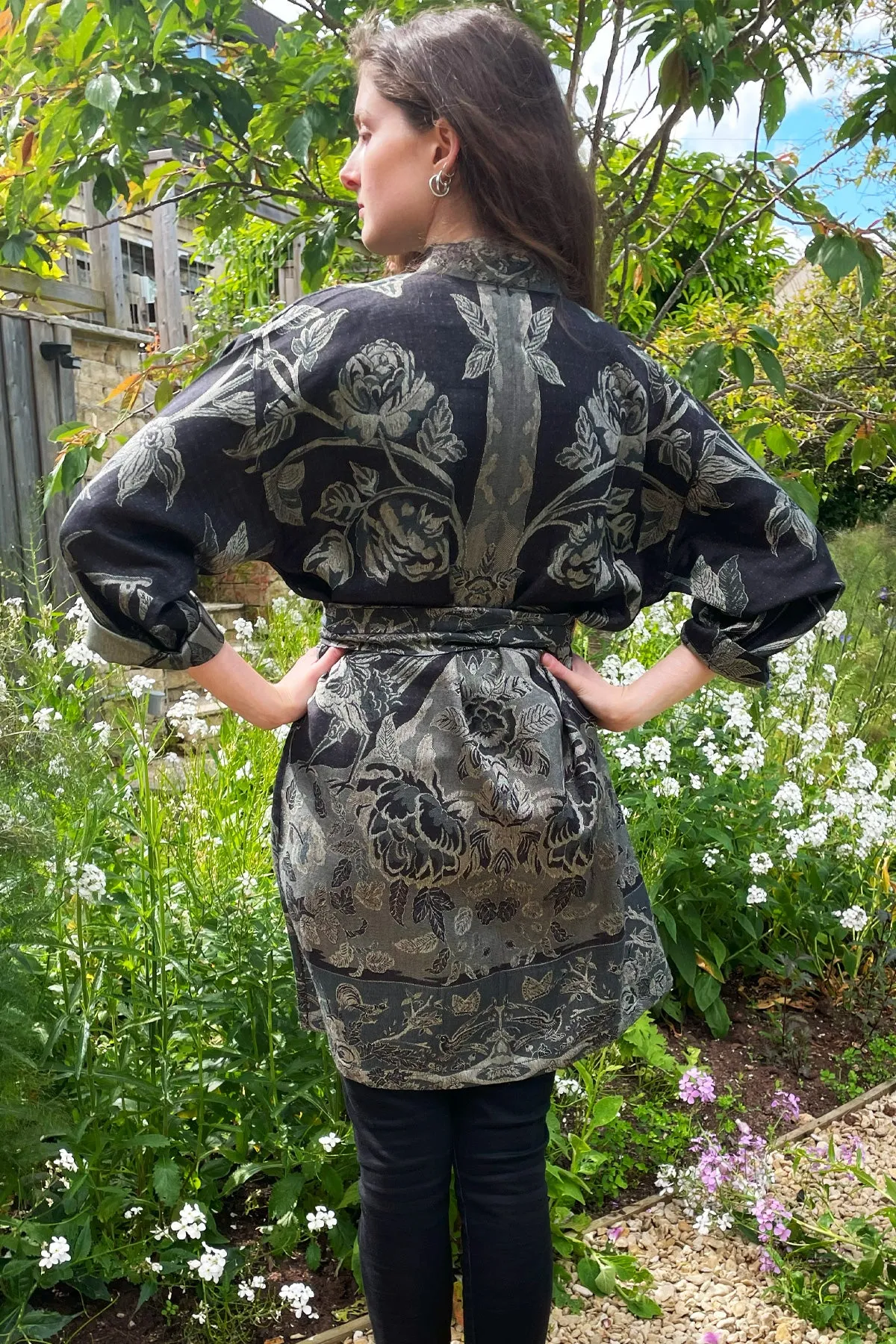 Reversible Kimono Jacket in Ebony