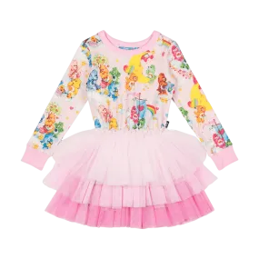 ROCK YOUR KID FRIENDSHIP AND RAINBOWS LS WAISTED DRESS