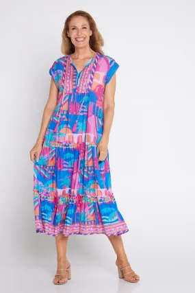 Rowanna Maxi Dress - Bright Royal Fuchsia