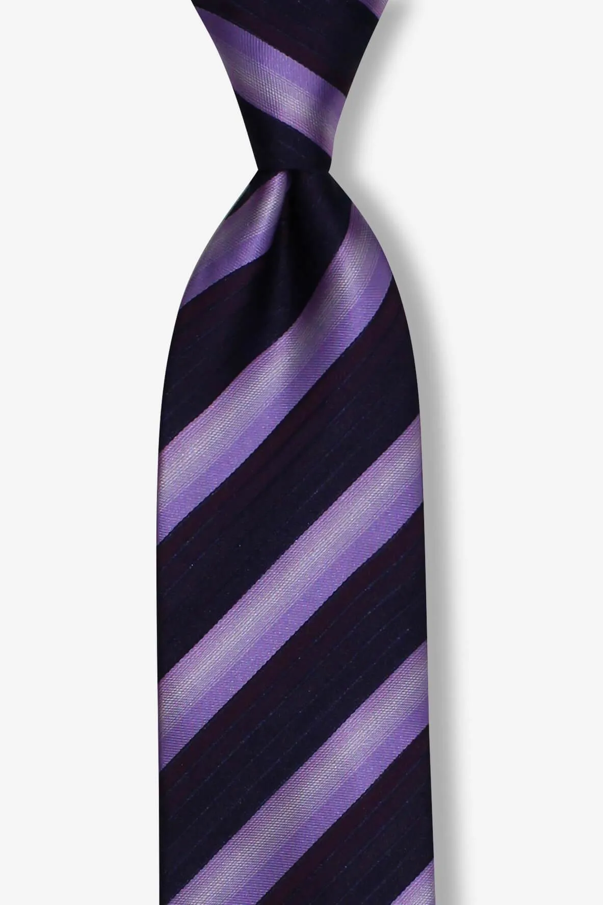 Royal Purple Striped Traditional Tie