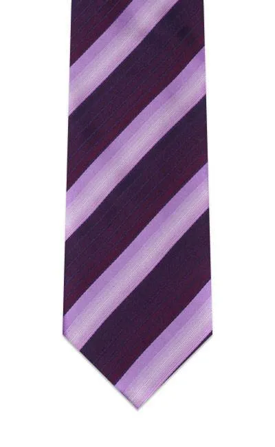 Royal Purple Striped Traditional Tie