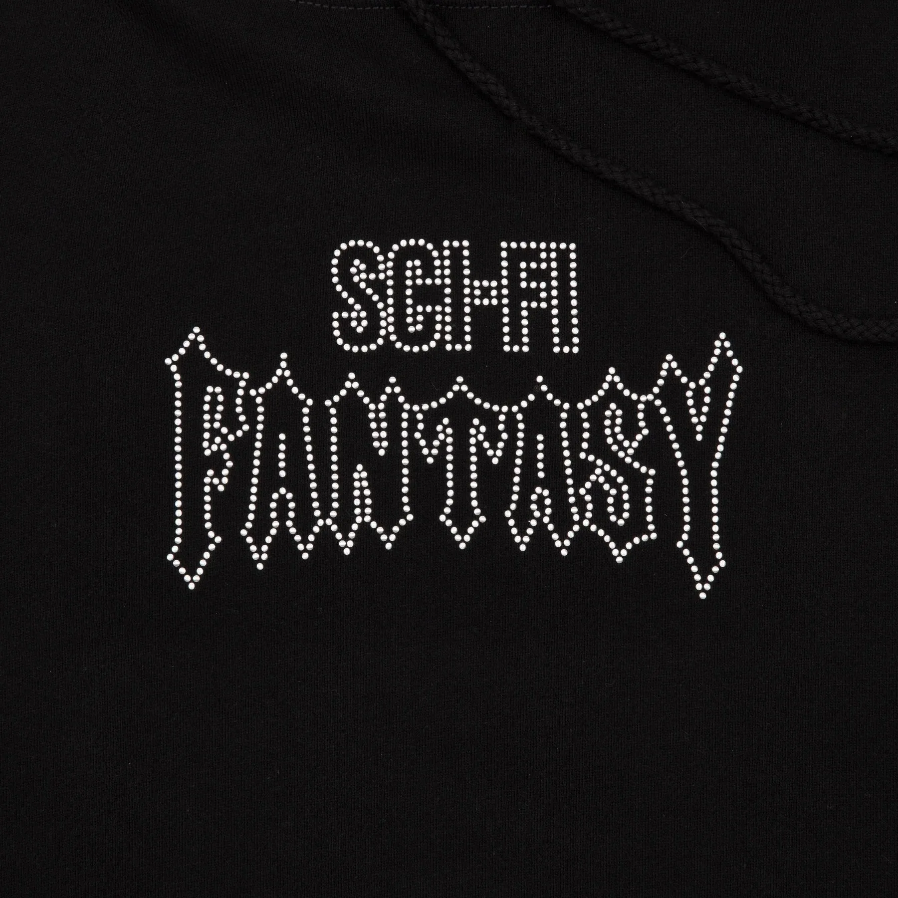 Sci-Fi Fantasy - Biker Studded Pullover Hooded Sweatshirt - Black