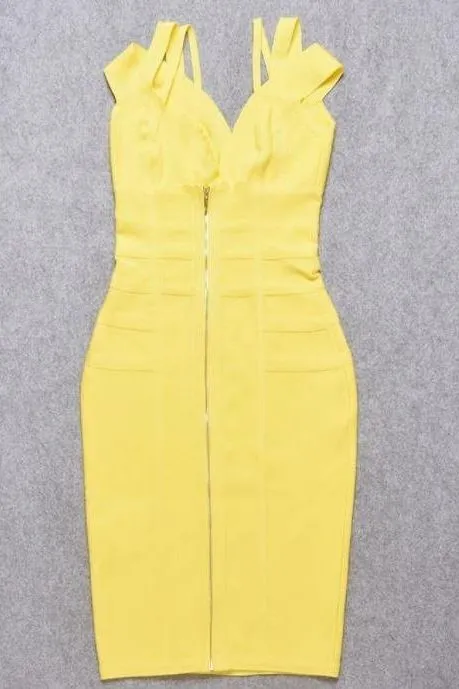 Sia Bandage Dress - Sun Yellow