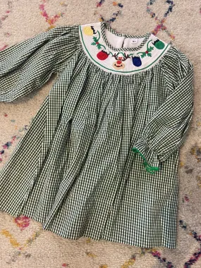 Smocked Christmas Tree Dress