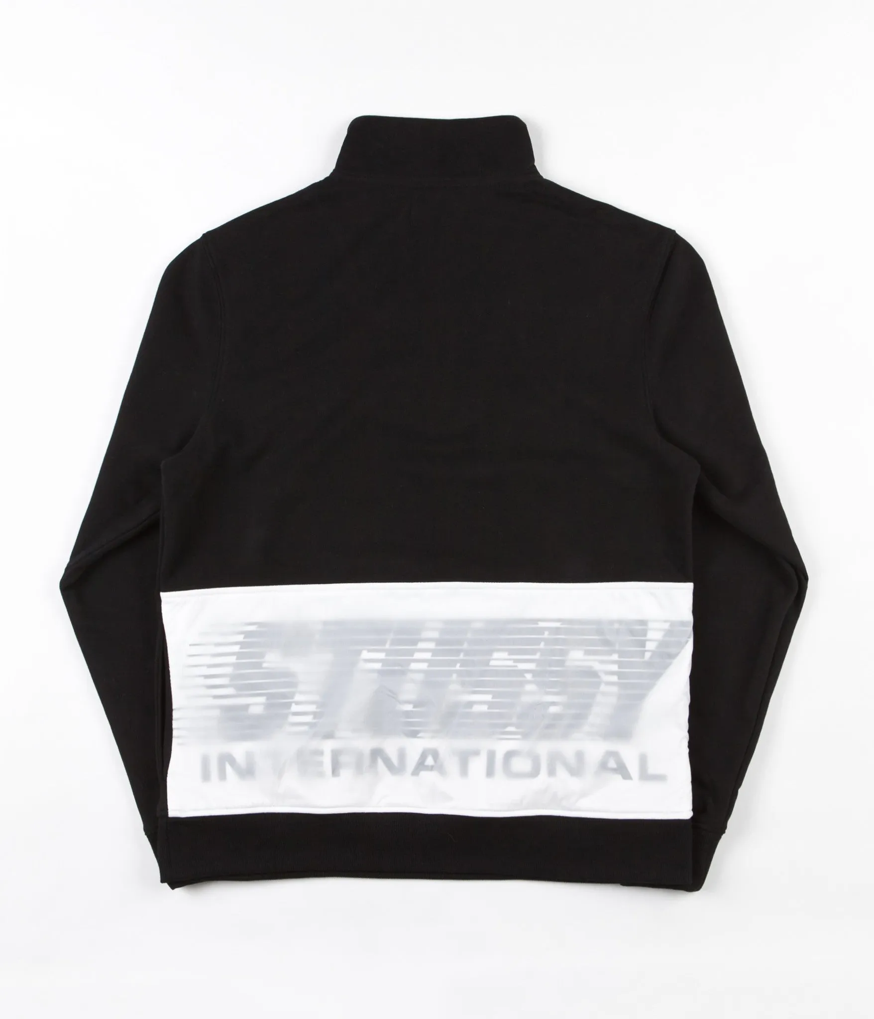 Stussy Nylon Panel Mockneck Sweatshirt - Black