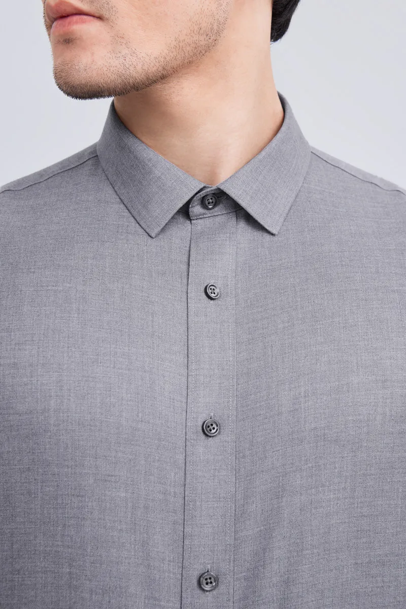 Supreme Cotton-Yak Twill Dress Shirt | Stone Grey 0372DK