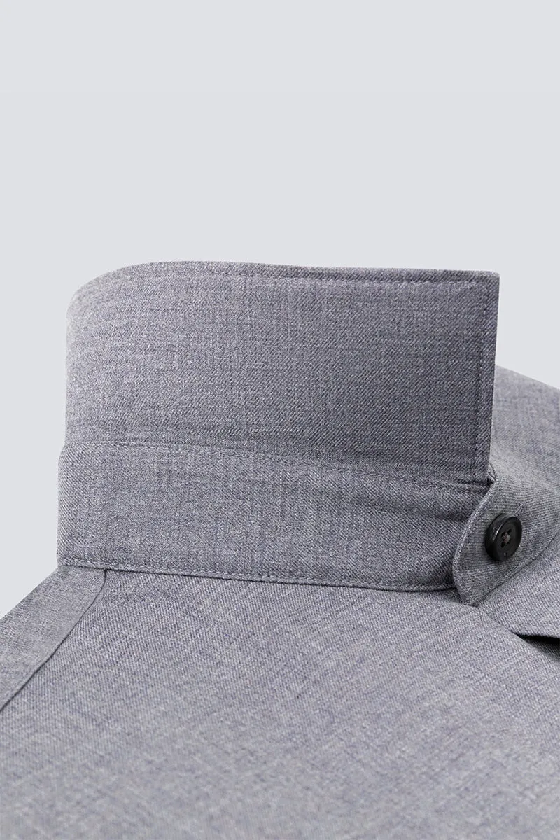 Supreme Cotton-Yak Twill Dress Shirt | Stone Grey 0372DK