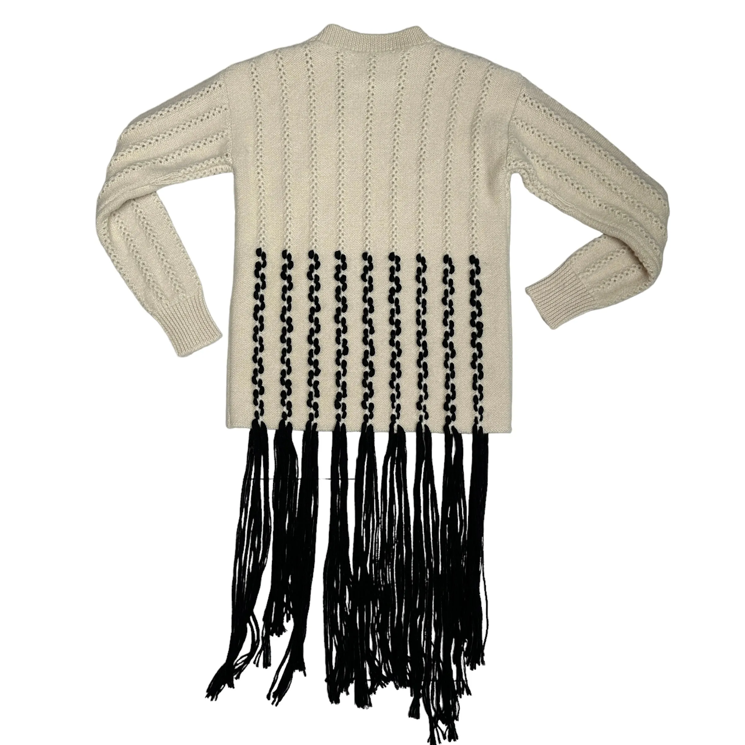 Sweater with Fringes - XS