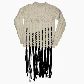 Sweater with Fringes - XS