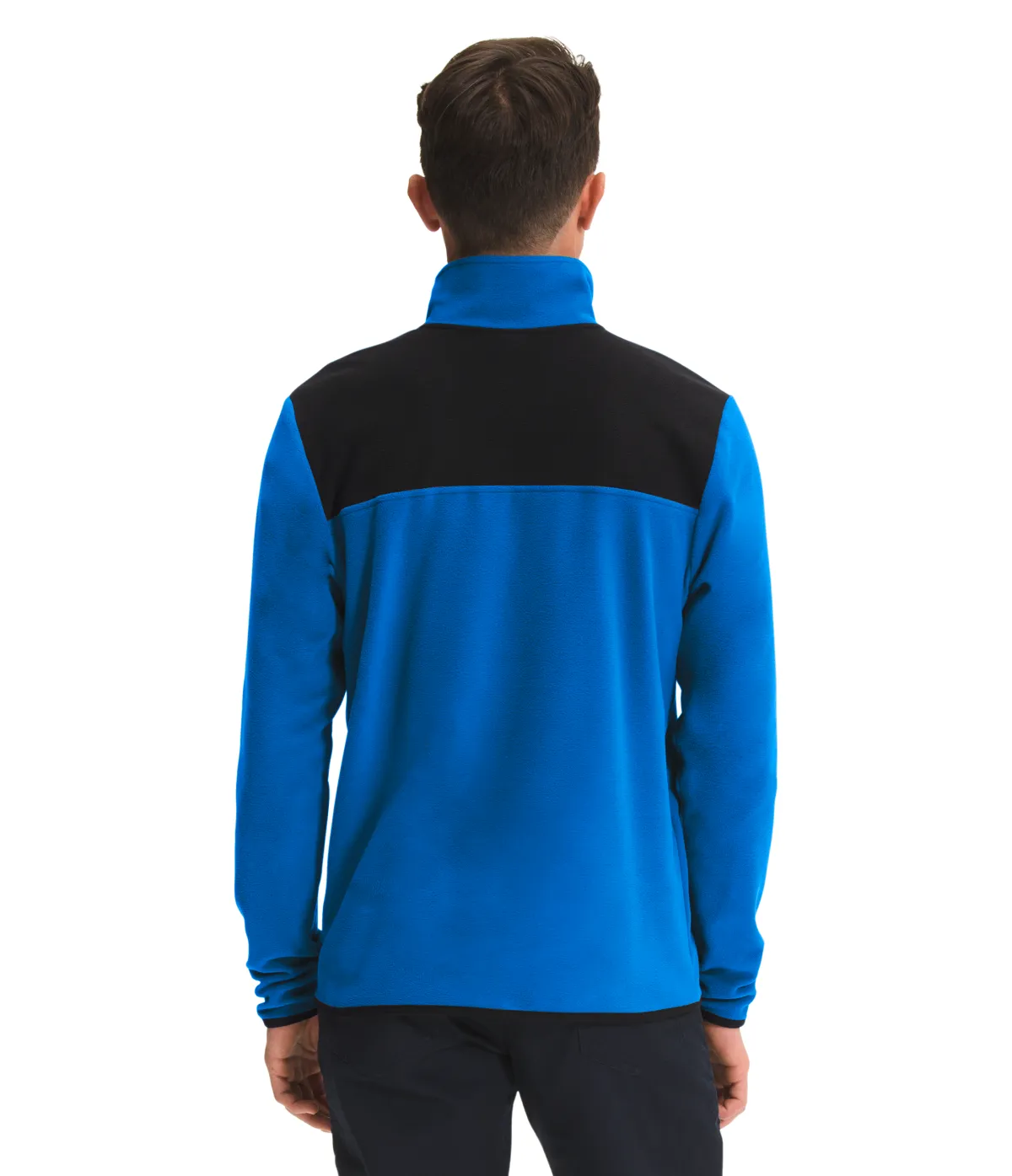 'The North Face' Men's TKA Glacier Snap Pullover - Hero Blue / TNF Black