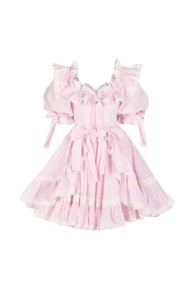 The Pink Gingham Mini Carriage Dress